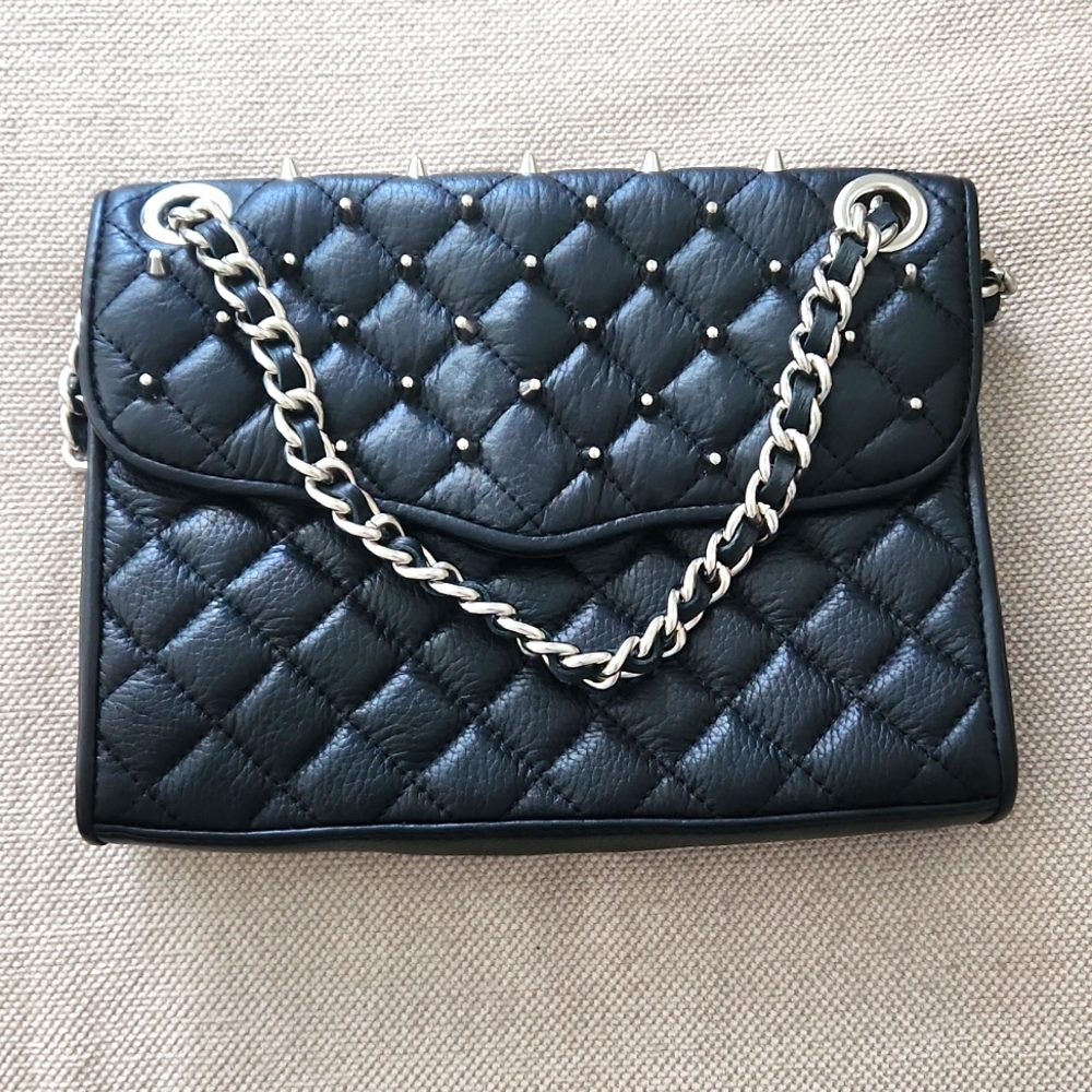 Rebecca Minkoff Black Quilted Leather Shoulder Bag